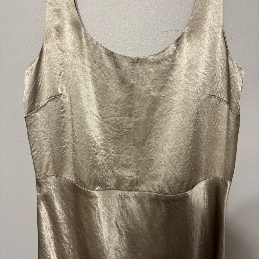 VINCE Satin Midi Slip Dress in Sepia NWT - Picture 6 of 14